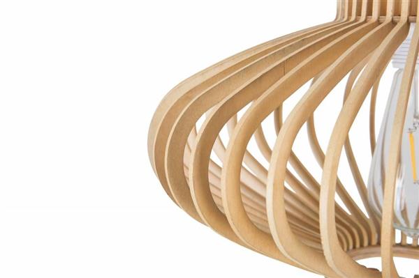 Grote foto hanglamp hout rond houtkleur 40 cm madera est copy huis en inrichting overige