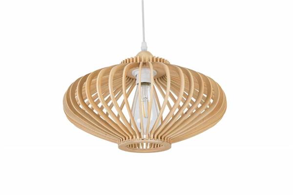 Grote foto hanglamp hout rond houtkleur 40 cm madera est copy huis en inrichting overige