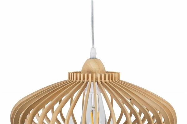 Grote foto hanglamp hout rond houtkleur 40 cm madera est copy huis en inrichting overige