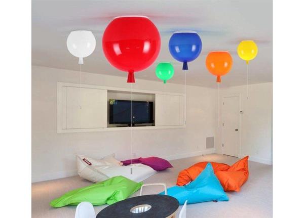 Grote foto plafondlamp ballonlamp blauw klein inclusief 4w led lamp funnylights huis en inrichting overige