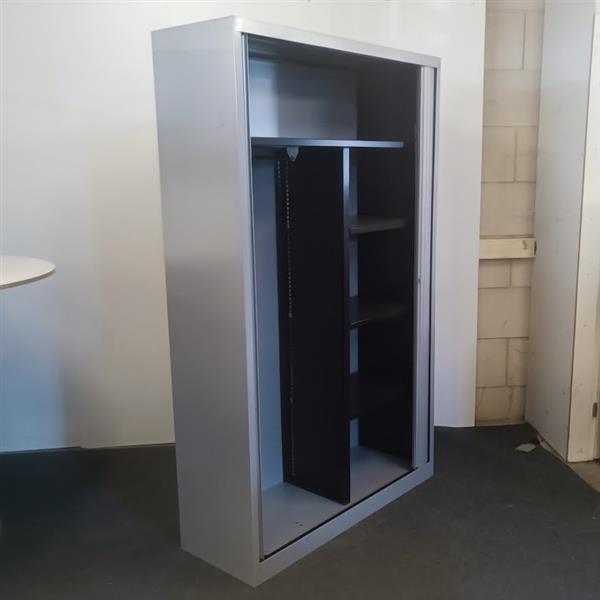 Grote foto roldeur garderobekast zilvergrijs h198xb120xd43 huis en inrichting overige