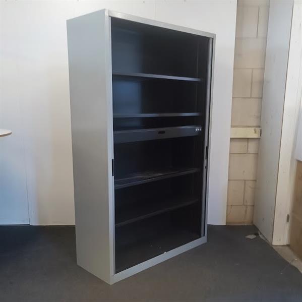 Grote foto roldeurkast zilvergrijs zilvergrijs kunststof deur 195 x 120 x 47 huis en inrichting overige