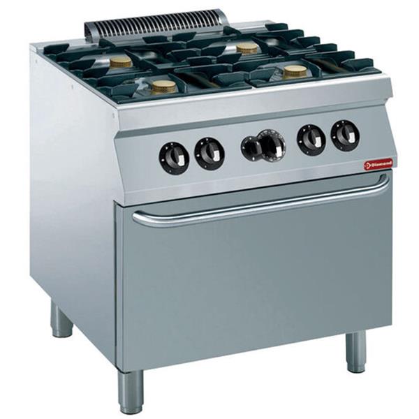 Grote foto fornuis 4 vuren 5 5 kw gas oven gn 2 1 diamond g17 4bf8 n diversen overige diversen