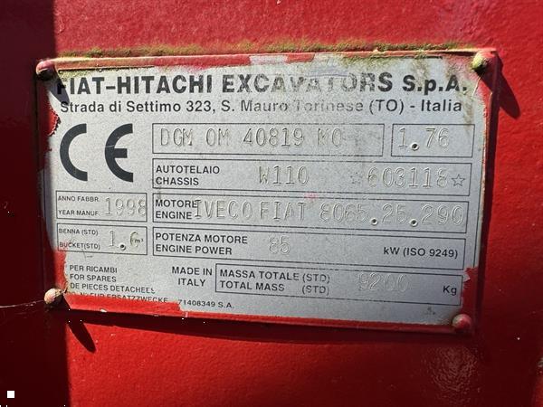 Grote foto fiat hitachi w110 agrarisch shovels