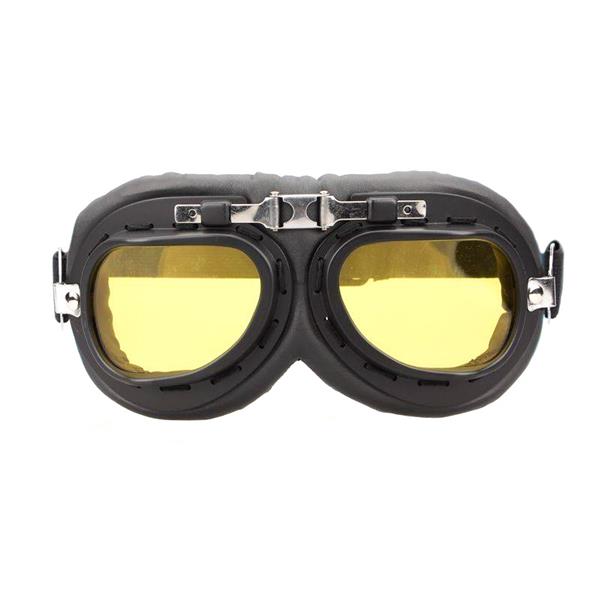 Grote foto crg zwart chrome motorbril glaskleur helder motoren kleding