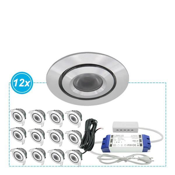 Grote foto led inbouwspots mura set 12 huis en inrichting overige