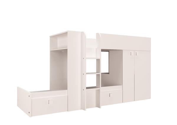 Grote foto maxim multifunctioneel stapelbed 90x200 volledig wit trasman huis en inrichting bedden