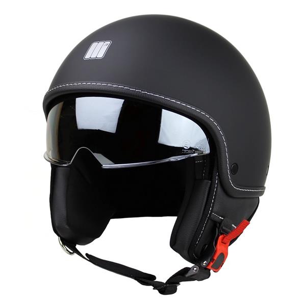 Grote foto motocubo beetle jethelm ece 22.06 mat zwart motoren kleding