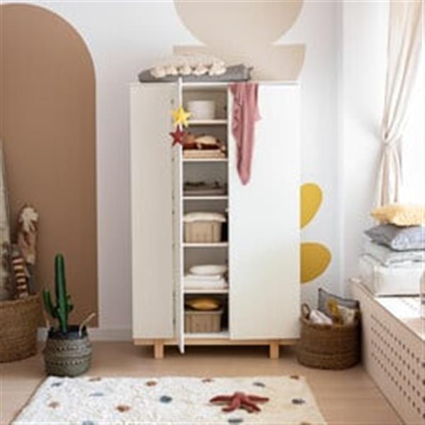 Grote foto kledingkast basic wood luck white white kinderen en baby complete kinderkamers