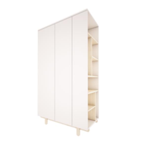 Grote foto kledingkast basic wood luck white white kinderen en baby complete kinderkamers