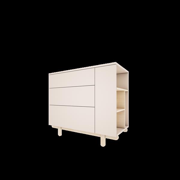 Grote foto commode basic met boekenkast cashmere commode basic cashmere kinderen en baby complete kinderkamers