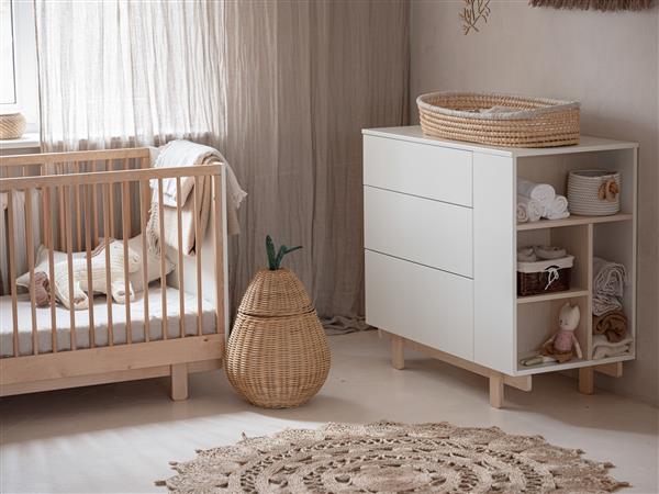Grote foto commode basic met boekenkast cashmere commode basic cashmere kinderen en baby complete kinderkamers