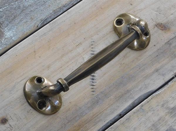 Grote foto meubilair handvat nostalgische trekhendel deurhendel gemaakt van messing gepatineerd small doe het zelf en verbouw materialen en producten