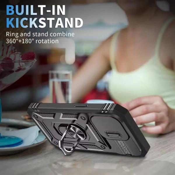 Grote foto armor hoesje voor iphone 7 met kickstand en camera slide magneet grip cover roze telecommunicatie mobieltjes