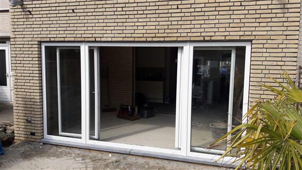 Grote foto 4 delige schuifpuien in wit kunststof b 4000 doe het zelf en verbouw kozijnen en schuifpuien