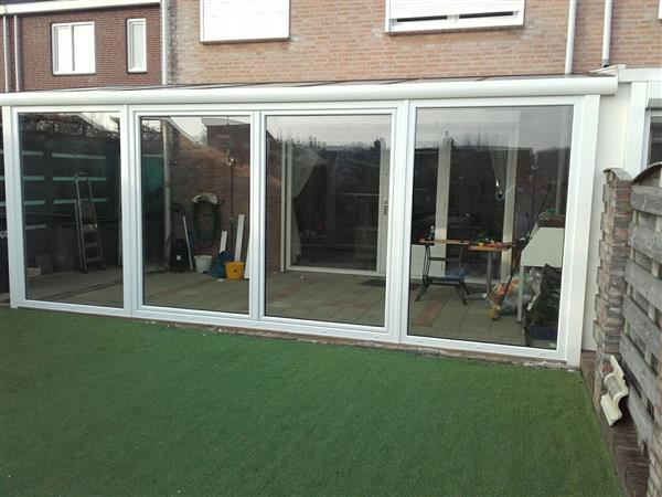 Grote foto 4 delige schuifpuien in wit kunststof b 4000 doe het zelf en verbouw kozijnen en schuifpuien