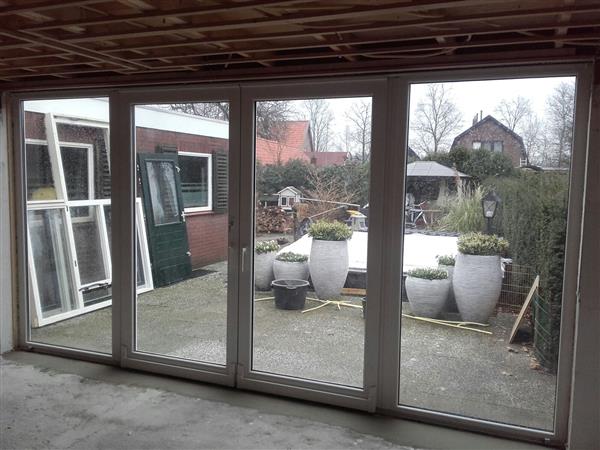 Grote foto 4 delige schuifpuien in wit kunststof b 4000 doe het zelf en verbouw kozijnen en schuifpuien