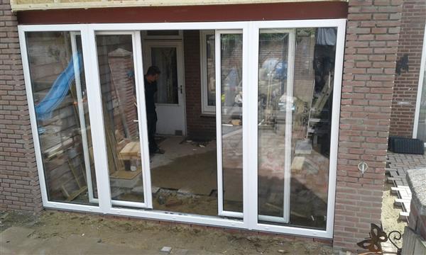 Grote foto 4 delige schuifpuien in wit kunststof b 4000 doe het zelf en verbouw kozijnen en schuifpuien