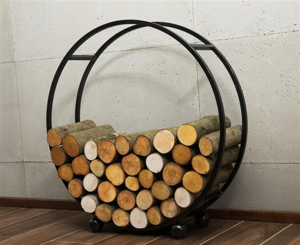 Grote foto wood rack daisy 100cm huis en inrichting woningdecoratie