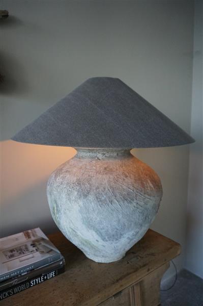 Grote foto lampenkap pet taupe h23 x 70 cm huis en inrichting bankstellen
