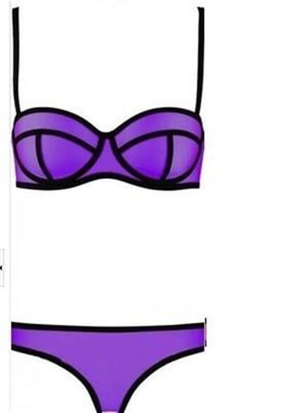 Grote foto beugel bikini neopreen triangle m l xl zomer 2024 paars huis en inrichting woningdecoratie