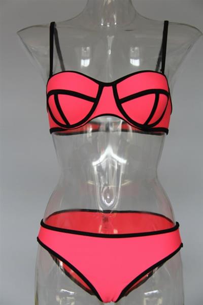 Grote foto beugel bikini neopreen triangle m l xl zomer 2024 donker roze huis en inrichting woningdecoratie