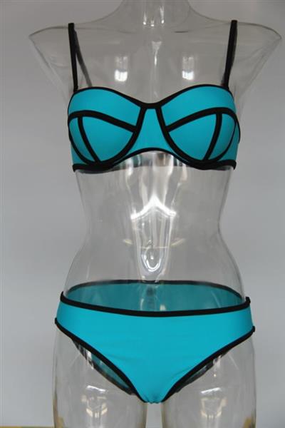 Grote foto beugel bikini neopreen triangle m l zomer 2024 turquoise huis en inrichting woningdecoratie