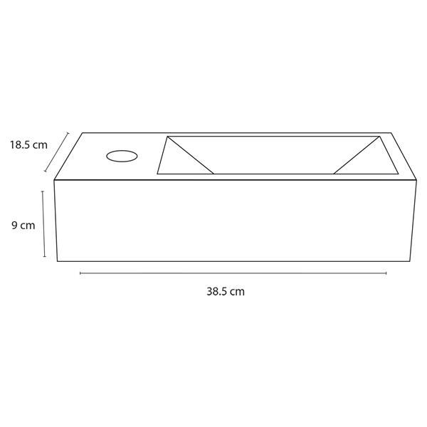 Grote foto differnz ravo fontein links wit l38 5 x b18 5 x h9 cm huis en inrichting complete badkamers