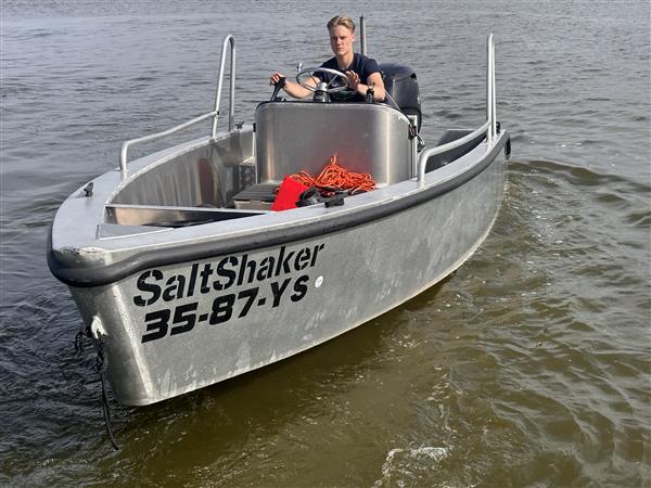 Grote foto alumunium console boot custom build tohatsu 90 pk watersport en boten motorboten en jachten