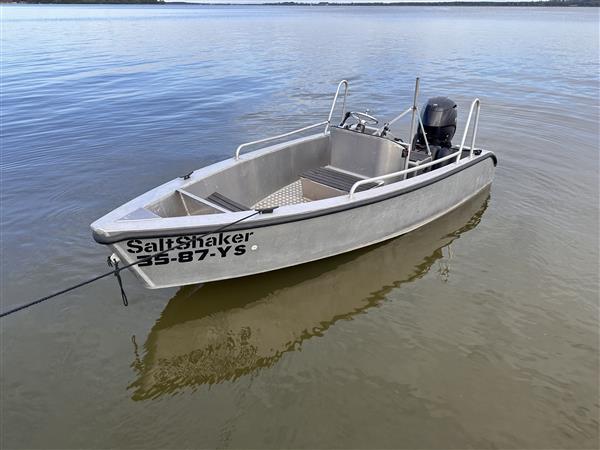 Grote foto alumunium console boot custom build tohatsu 90 pk watersport en boten motorboten en jachten