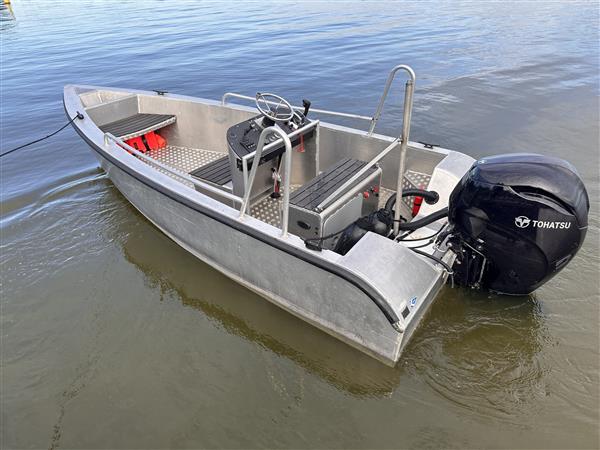 Grote foto alumunium console boot custom build tohatsu 90 pk watersport en boten motorboten en jachten