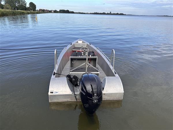 Grote foto alumunium console boot custom build tohatsu 90 pk watersport en boten motorboten en jachten