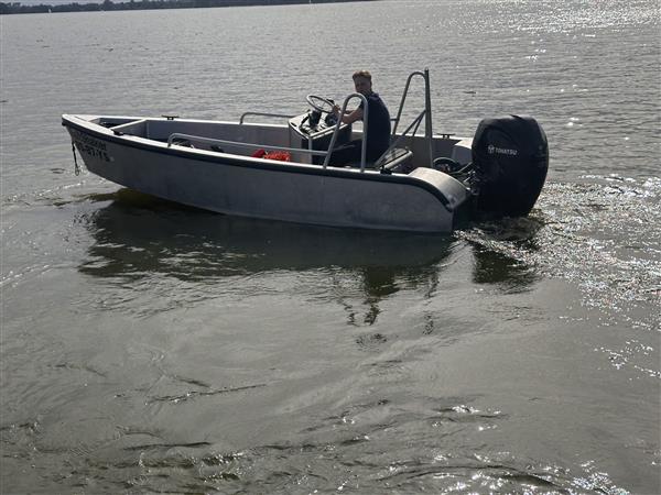 Grote foto alumunium console boot custom build tohatsu 90 pk watersport en boten motorboten en jachten