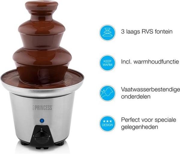 Grote foto princess 292998 chocoladefontein xl 3 laags fontein verpakking beschadigd huis en inrichting keukenbenodigdheden