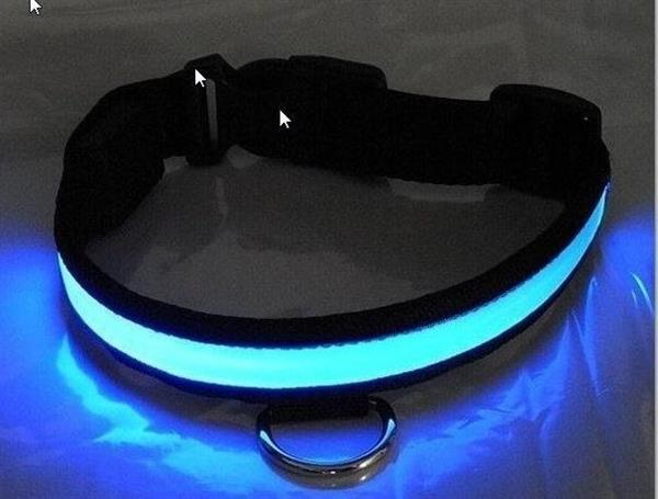 Grote foto honden halsband led verlichting s m l xl 7 kleuren dieren en toebehoren toebehoren