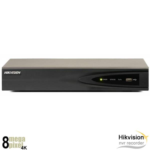 Grote foto hikvision 4k 4 kanaals nvr recorder audio 4x poe 7604ni q1 4p audio tv en foto professionele video apparatuur