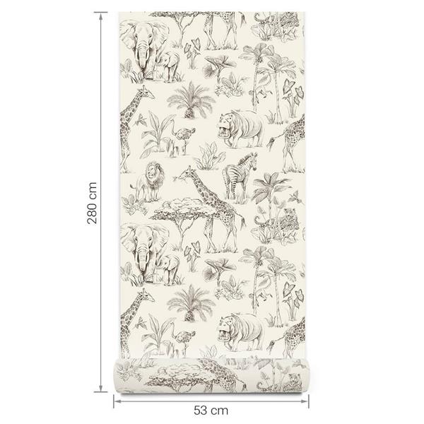 Grote foto behang safari cream safari cream kinderen en baby complete kinderkamers