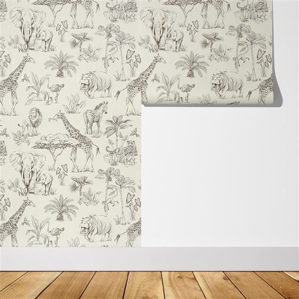 Grote foto behang safari cream safari cream kinderen en baby complete kinderkamers