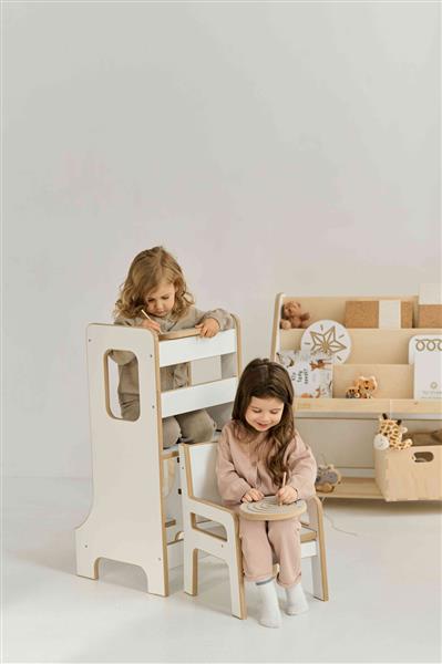 Grote foto kitchen helper slim babywood white white kinderen en baby overige