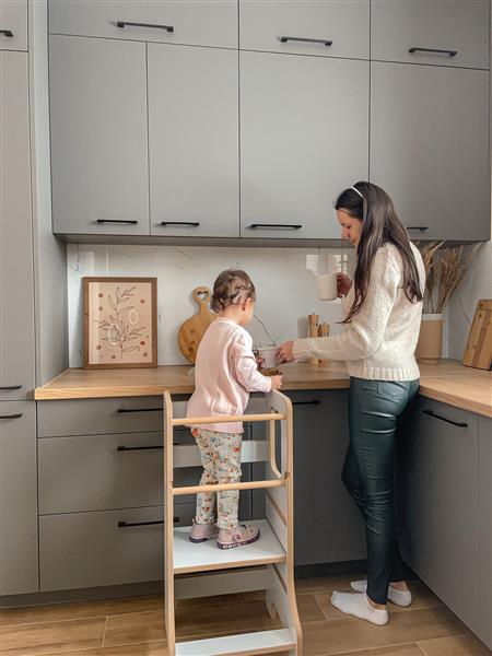 Grote foto kitchen helper slim babywood gray gray kinderen en baby overige