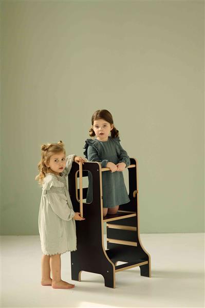 Grote foto kitchen helper slim babywood black black kinderen en baby overige