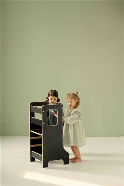 Grote foto kitchen helper slim babywood black black kinderen en baby overige