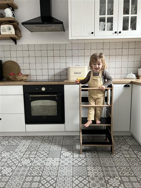 Grote foto kitchen helper slim babywood black black kinderen en baby overige