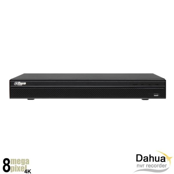 Grote foto 2e kans dahua 4k 8 kanaals nvr recorder geen poe 2x hdd nvr5208 4ks2 audio tv en foto videobewakingsapparatuur