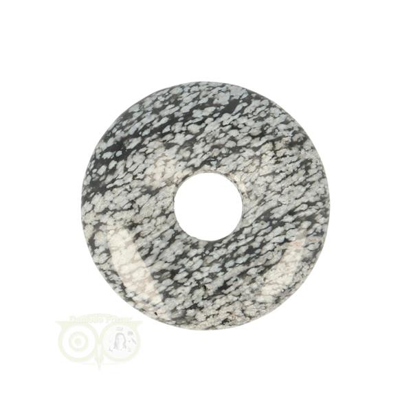 Grote foto sneeuwvlok obsidiaan donut hanger nr 9 3cm verzamelen overige verzamelingen