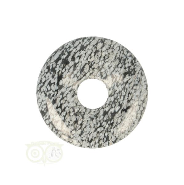 Grote foto sneeuwvlok obsidiaan donut hanger nr 9 3cm verzamelen overige verzamelingen