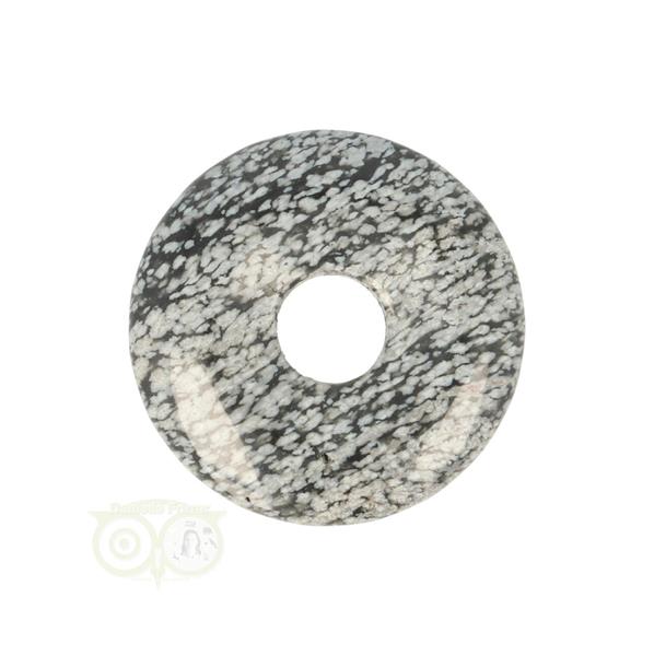 Grote foto sneeuwvlok obsidiaan donut hanger nr 9 3cm verzamelen overige verzamelingen