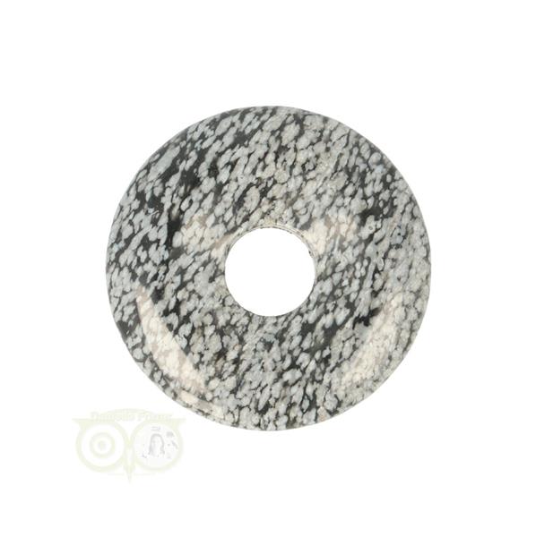 Grote foto sneeuwvlok obsidiaan donut hanger nr 9 3cm verzamelen overige verzamelingen