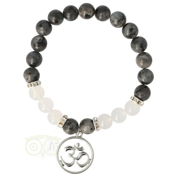Grote foto armband labradoriet witte agaat ohm verzamelen overige verzamelingen