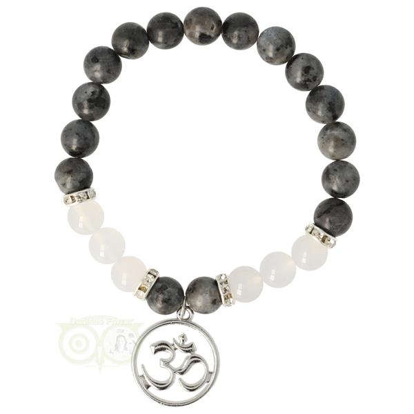 Grote foto armband labradoriet witte agaat ohm verzamelen overige verzamelingen